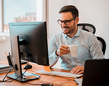 Man working at home-office desk