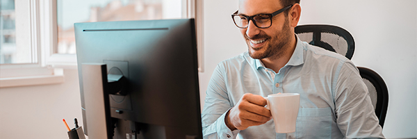 Man working at home-office desk